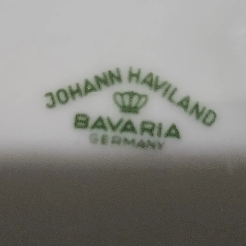 Johann Haviland Bavaria Wildflower Salad Plates Set of 4 Gold Trim 8